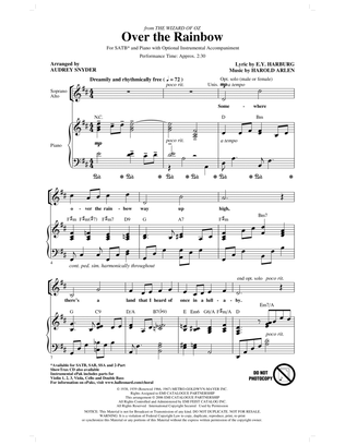 Over The Rainbow (arr. Audrey Snyder)