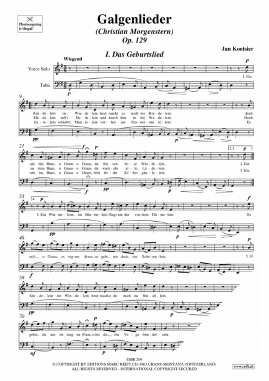 Galgenlieder Galgenlieder Tuba scores gallery preview page 3