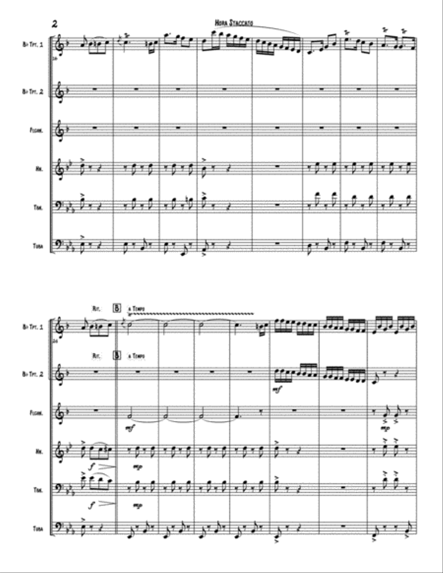 Hora Staccato Hora Staccato Brass Ensemble scores gallery preview page 2