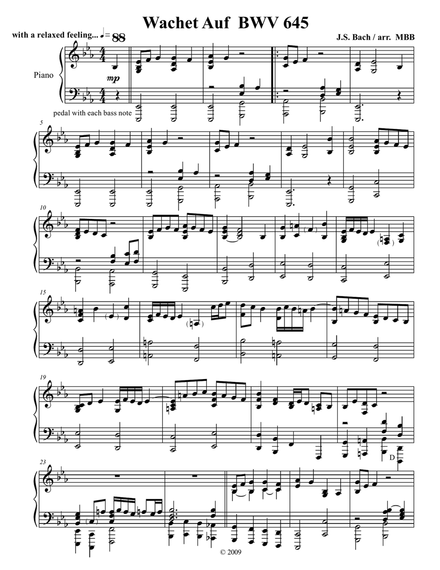 Wachet Auf BWV 645 