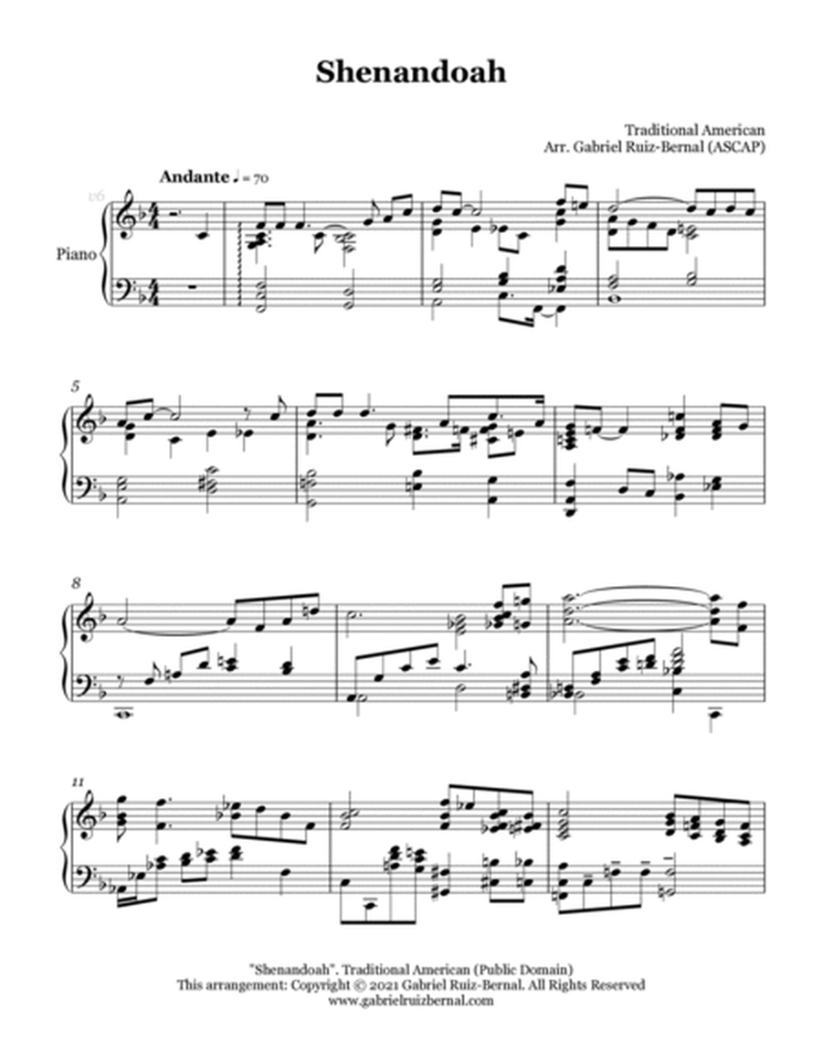 SHENANDOAH (jazz piano arrangement) image number null