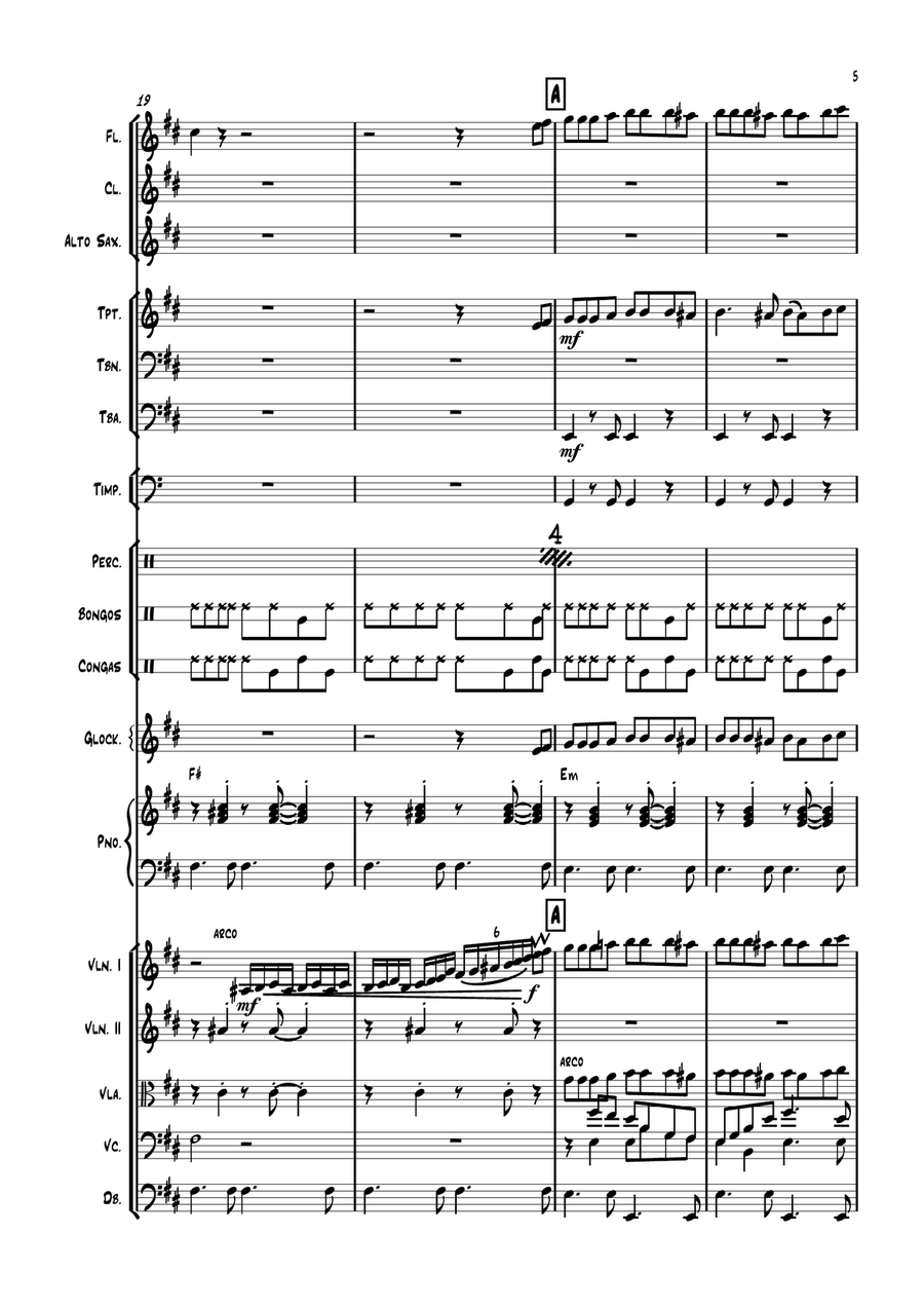 Perfidia Perfidia Full Orchestra scores gallery preview page 5