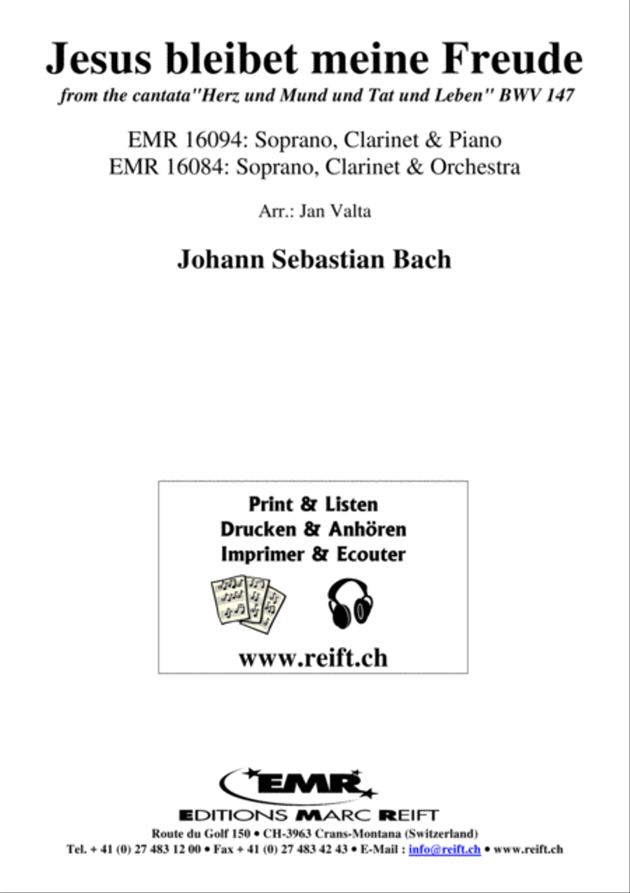 Jesus bleibet meine Freude Clarinet scores gallery preview page 2
