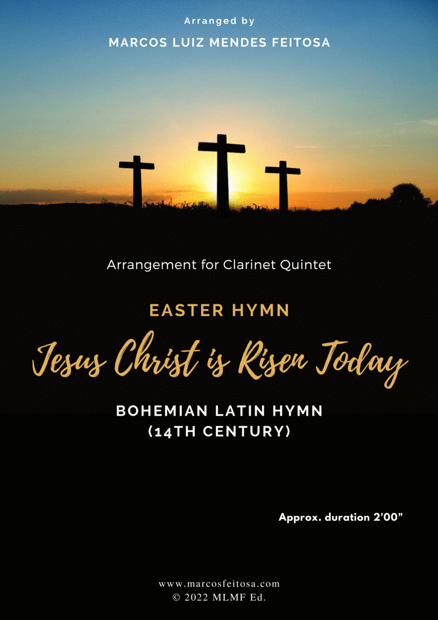 Easter Hymn (Jesus Christ is Risen Today) - Clarinet Quintet Clarinet Quintet scores gallery preview page 1