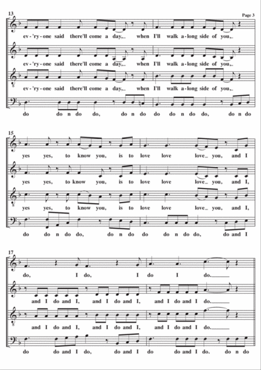 To Know Him Is To Love Him 4-Part scores gallery preview page 3