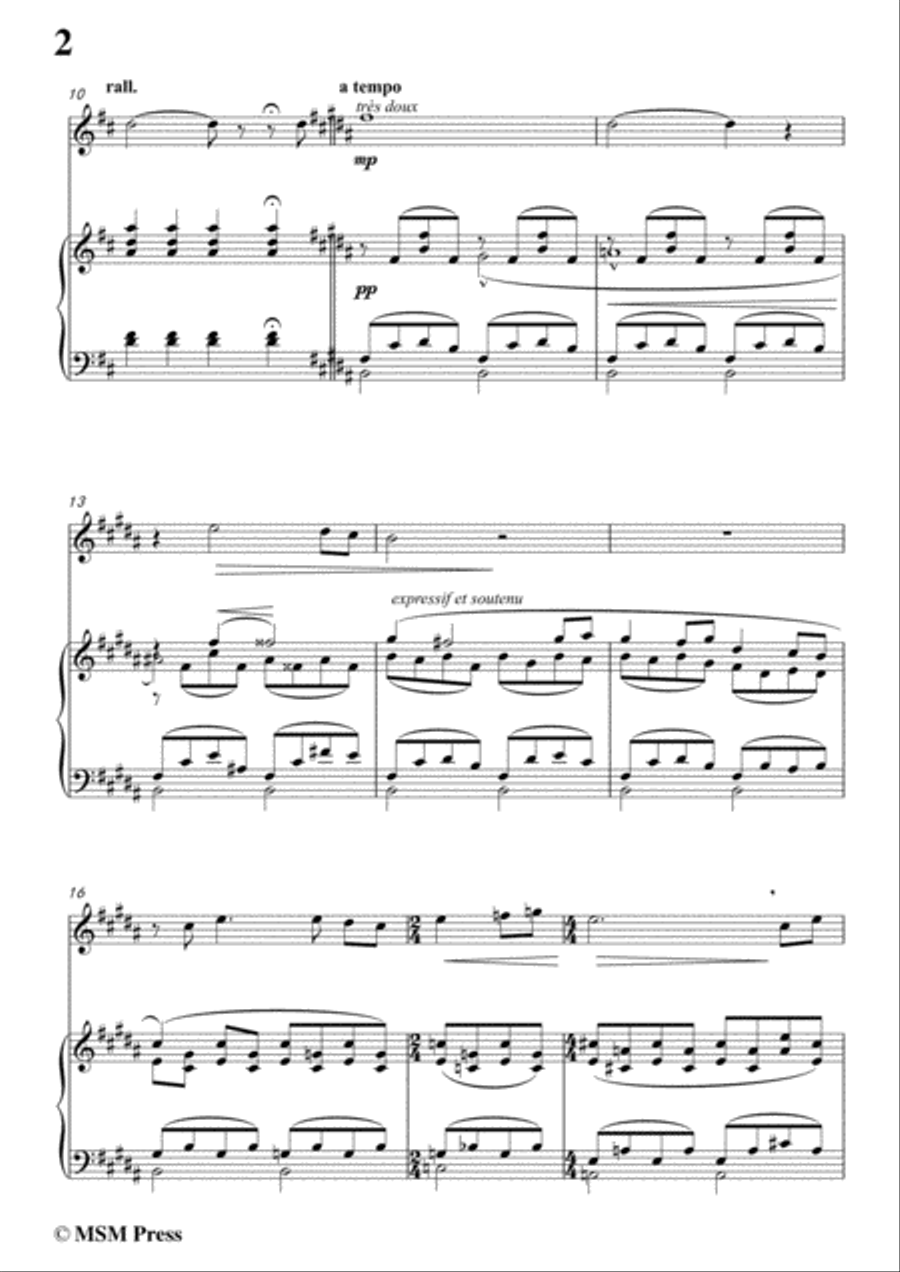 Duparc-Phidylé,for Violin and Piano,for Voice and Piano Voice Solo scores gallery preview page 4