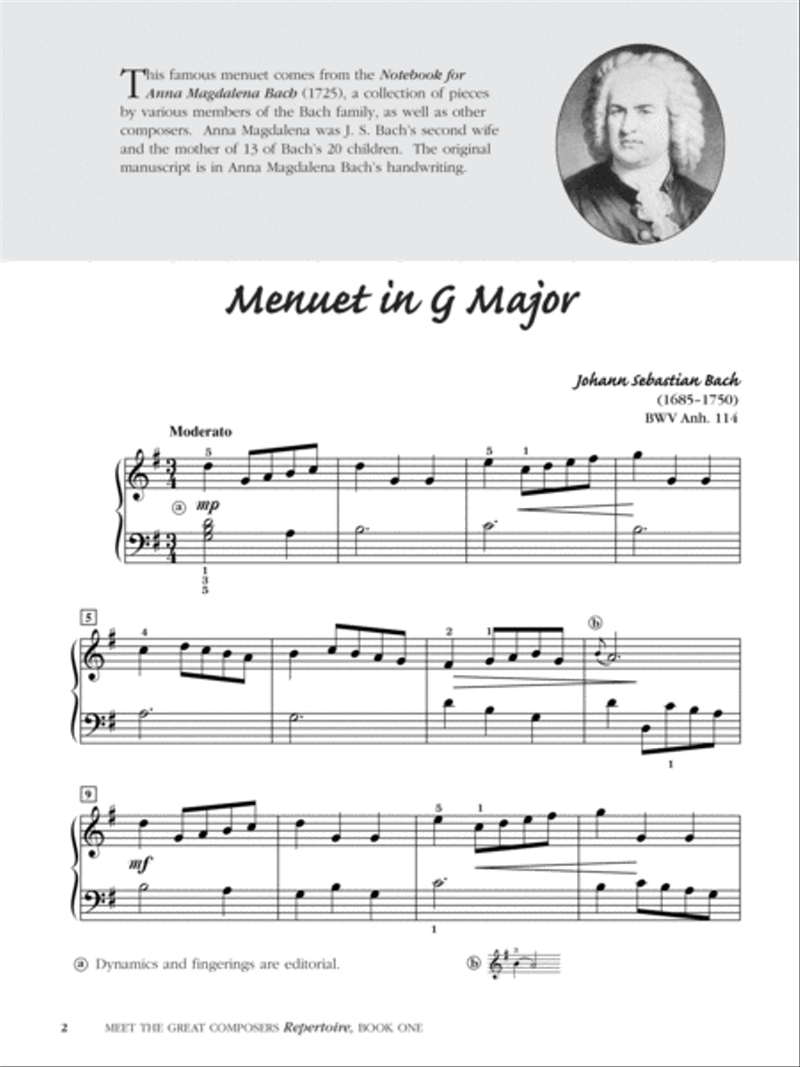 Meet the Great Composers -- Repertoire, Book 1 Easy Piano scores gallery preview page 3