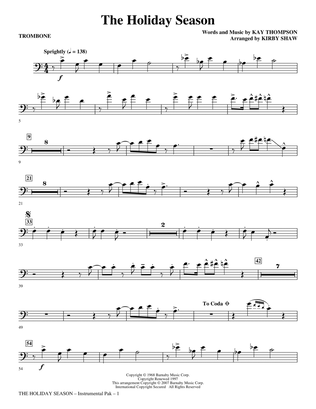 The Holiday Season - Trombone