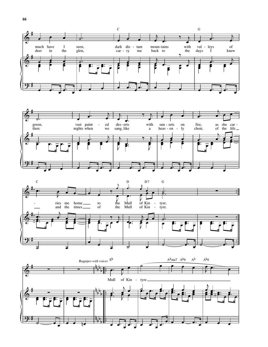 Mull Of Kintyre Mull Of Kintyre Voice scores gallery preview page 2