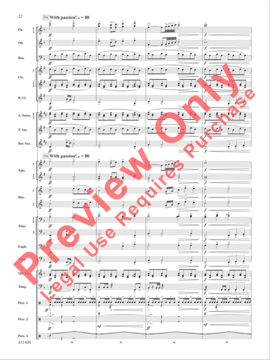 At the Movies---The Classics Concert Band scores gallery preview page 23