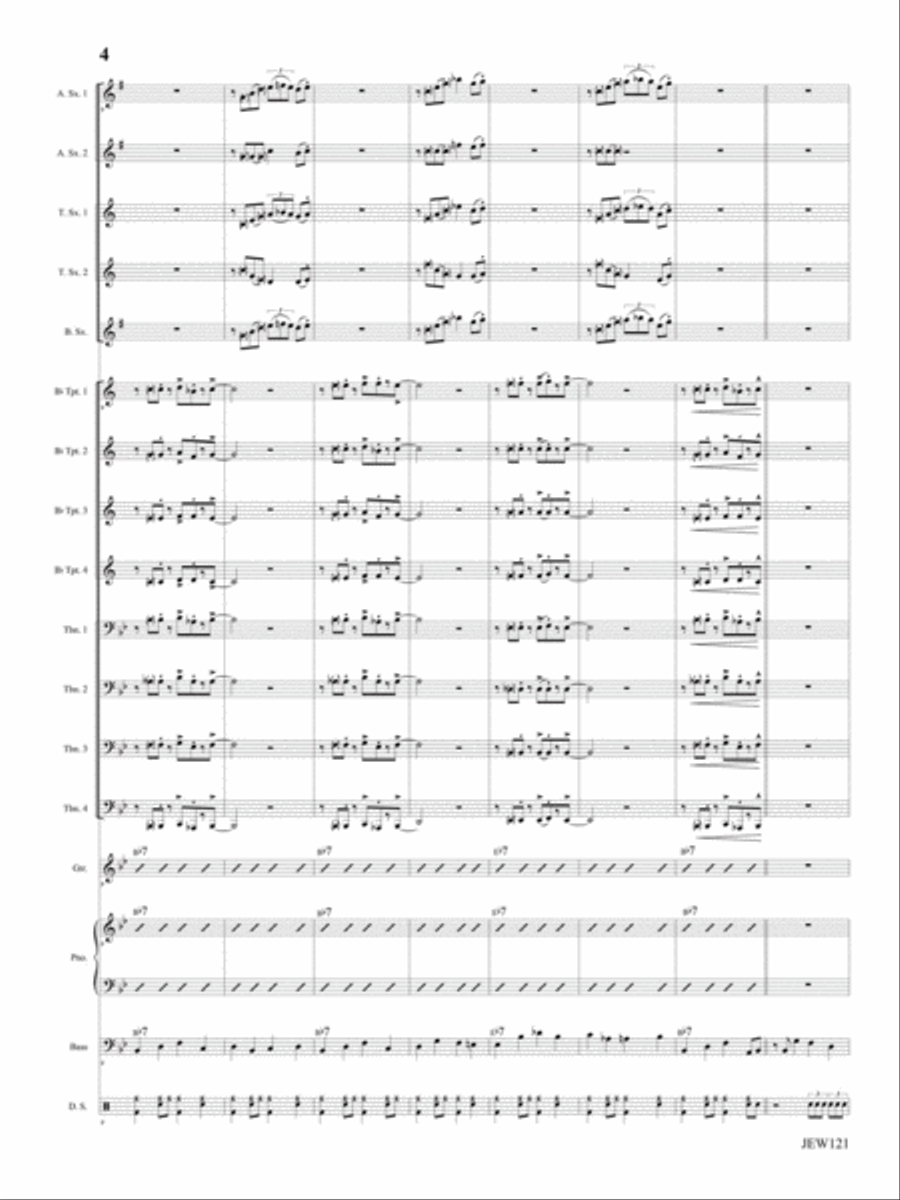 Bluesy Tuesday Jazz Ensemble scores gallery preview page 4