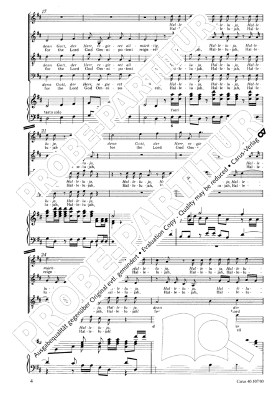 Halleluja (Jesus erschliesst uns die Schrift) 4-Part scores gallery preview page 5
