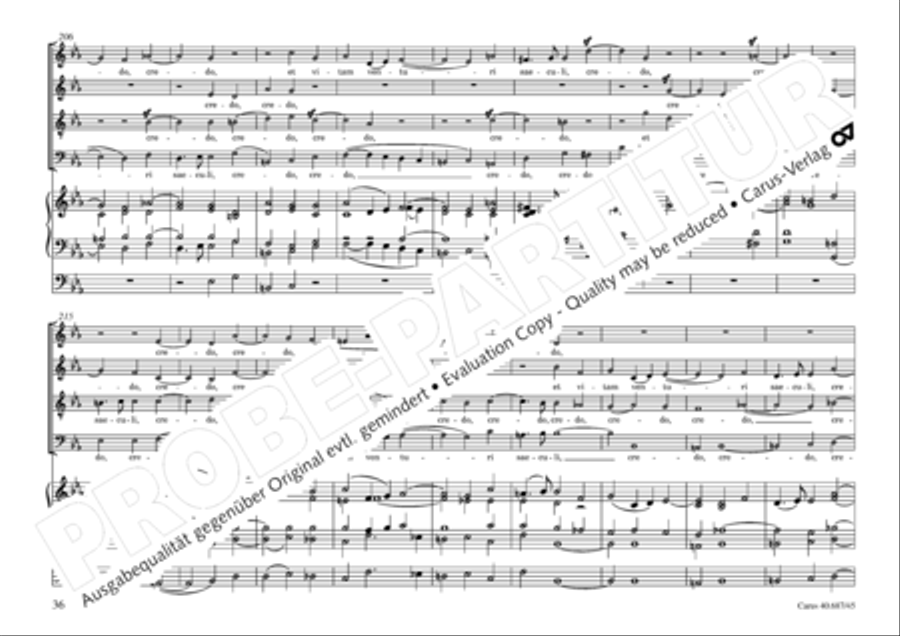 Missa sacra C Minor 4-Part scores gallery preview page 37