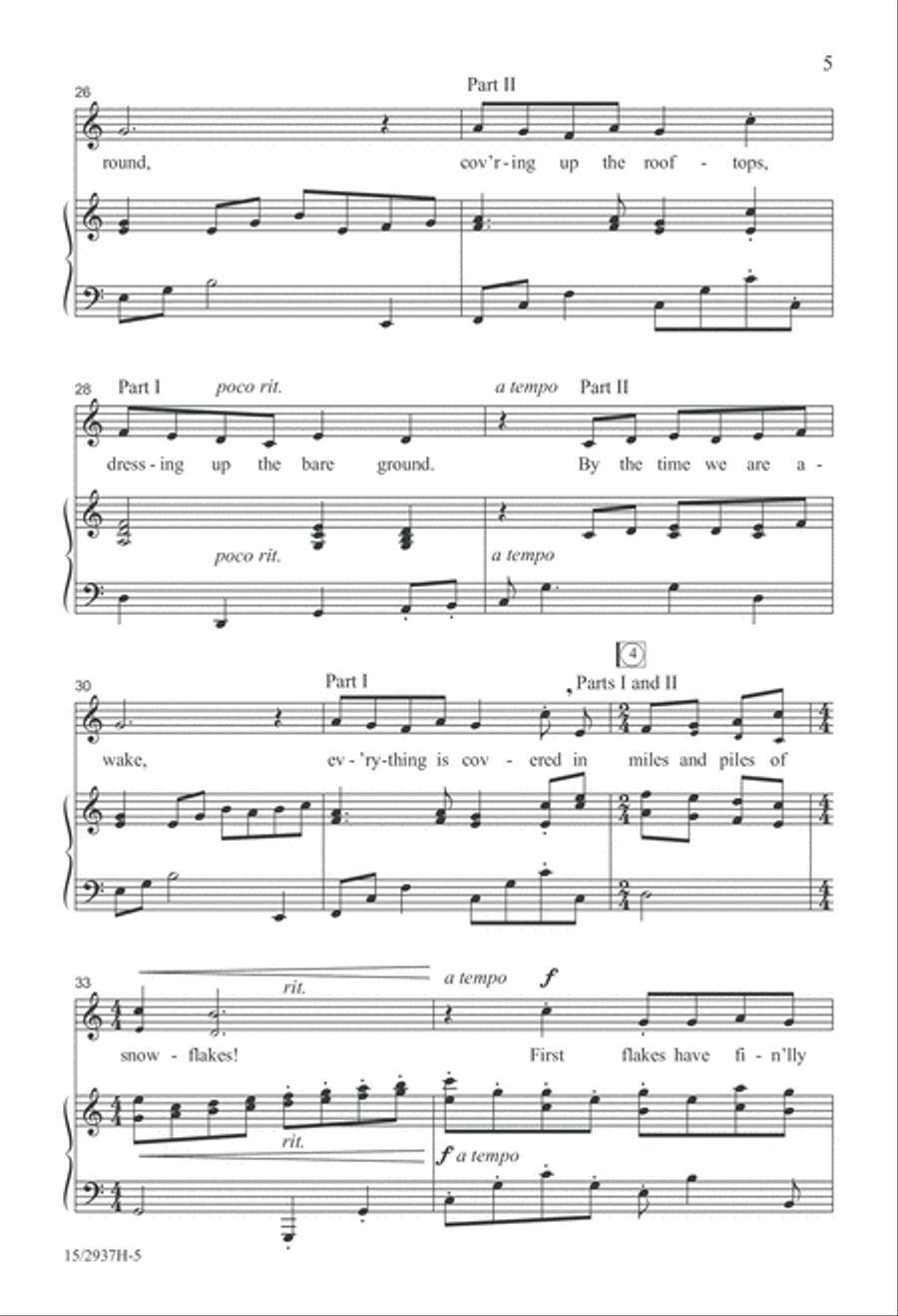 First Flakes First Flakes Unison Choir scores gallery preview page 6