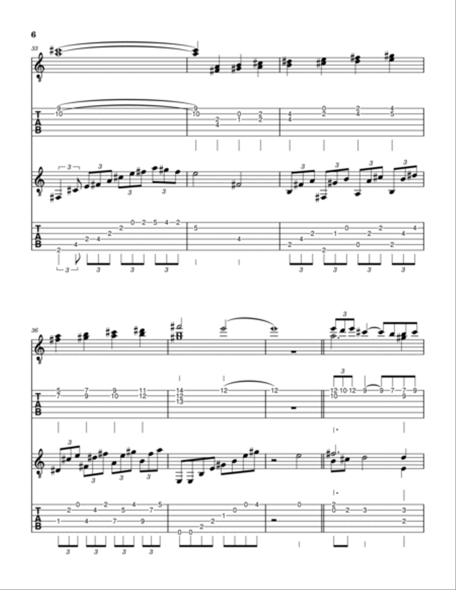 Arabesque No. 1 Acoustic Guitar scores gallery preview page 6