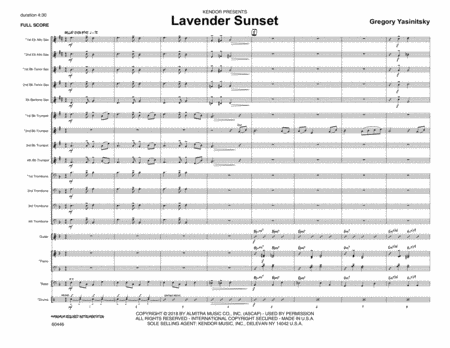 Lavender Sunset - Full Score