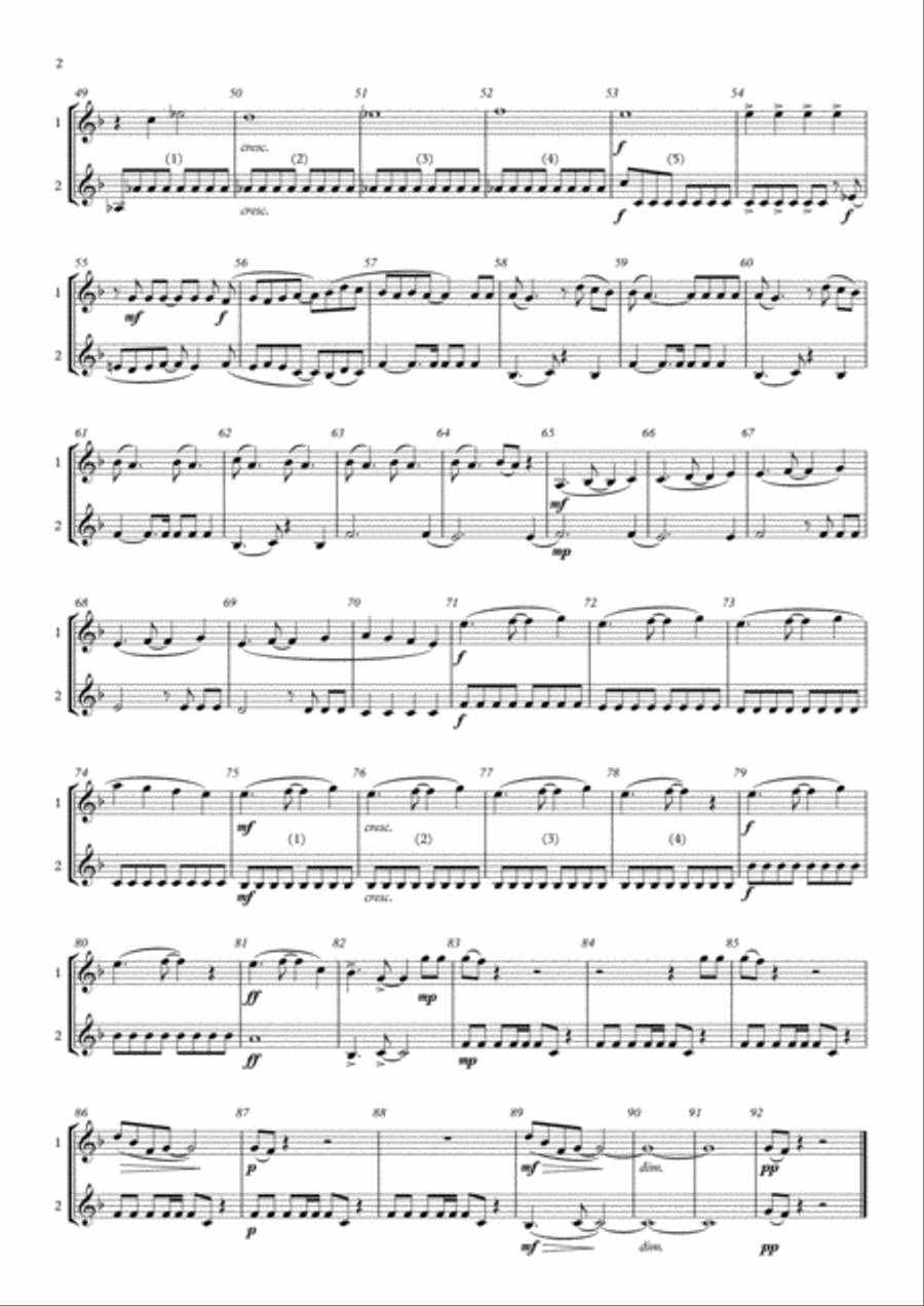Under Pressure Brass Duet scores gallery preview page 2