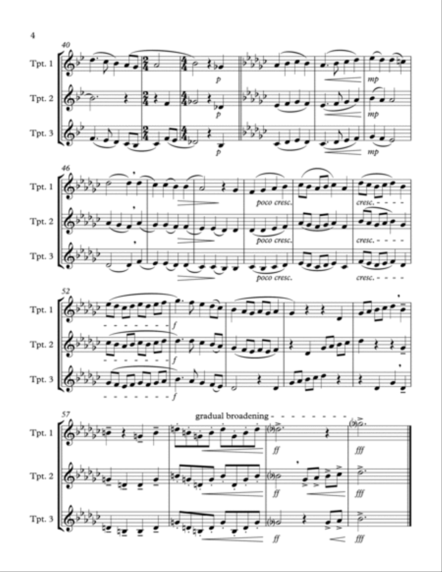 This Joyful Eastertide for Trumpet Trio Trumpet Trio scores gallery preview page 4