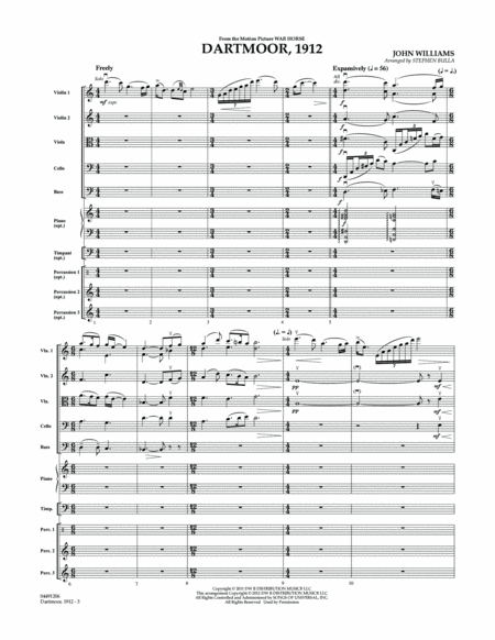 Dartmoor, 1912 (from War Horse) - Conductor Score (Full Score)