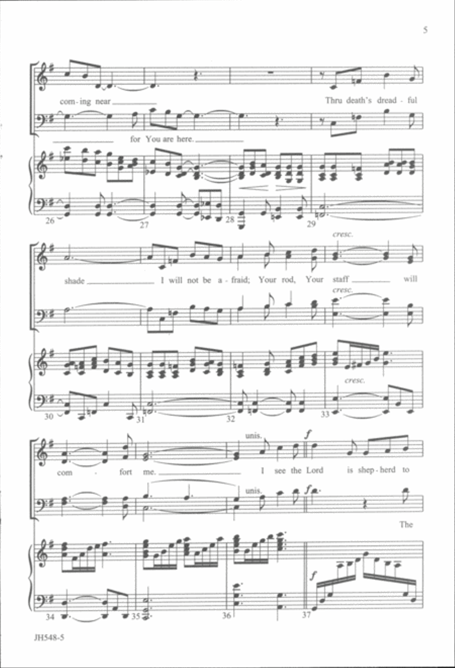 The Lord Is Shepherd To Me 4-Part scores gallery preview page 5
