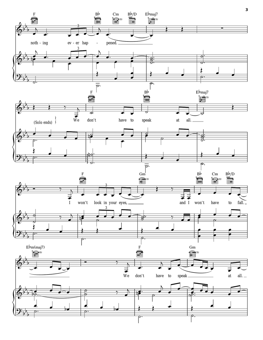 Back To Manhattan Piano, Vocal, Guitar scores gallery preview page 3