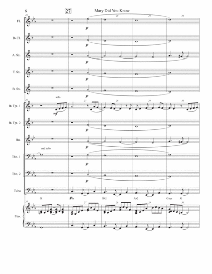 Mary, Did You Know? Mary, Did You Know? Small Ensemble scores gallery preview page 6
