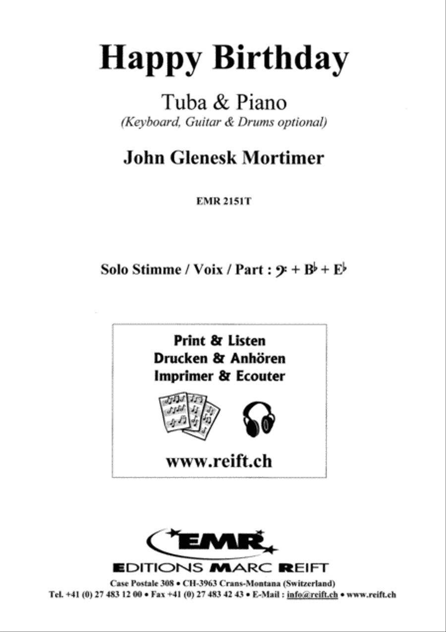 Happy Birthday Tuba scores gallery preview page 2