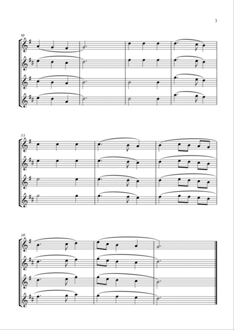 My Country 'Tis of Thee (America) Saxophone Quartet scores gallery preview page 3