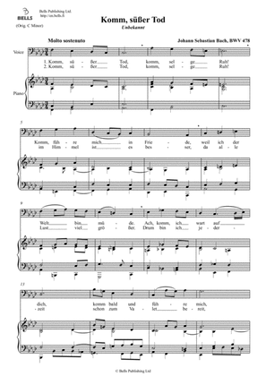 Komm susser Tod, BWV 478 (F minor)