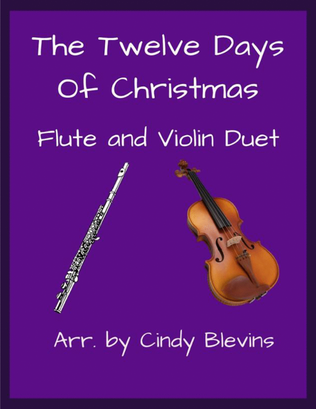 Book cover for The Twelve Days of Christmas, Flute and Violin