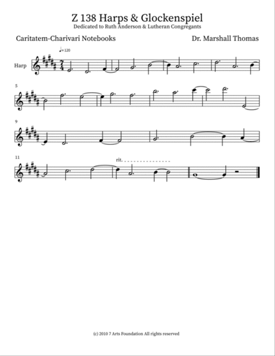 Z 138 Harps & Glockenspiel Glockenspiel scores gallery preview page 4
