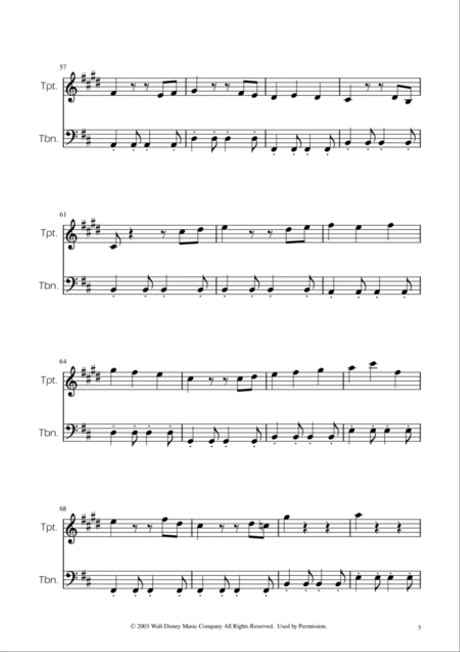 He's A Pirate He's A Pirate Trombone Duet scores gallery preview page 5