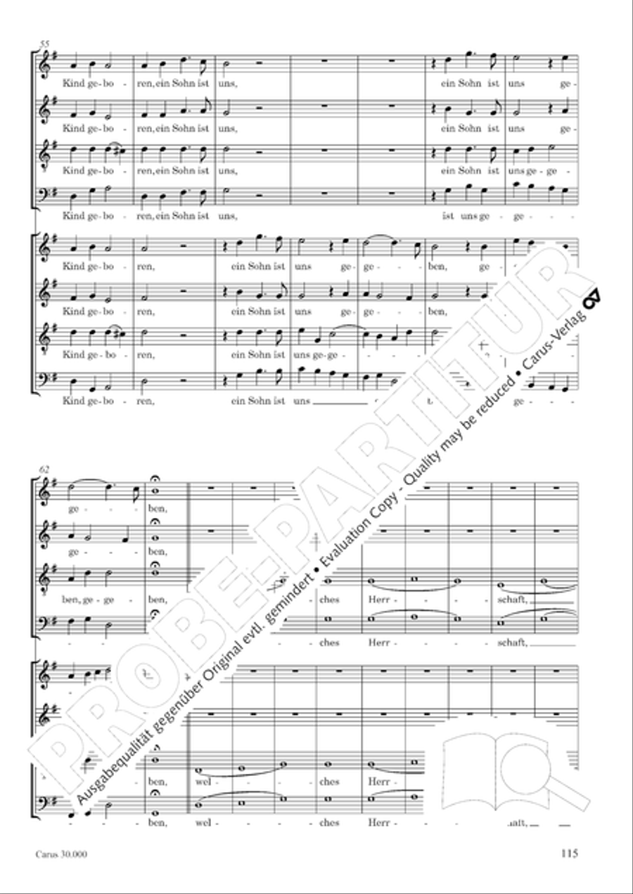 J.L. Bach: The complete motets Choir scores gallery preview page 122