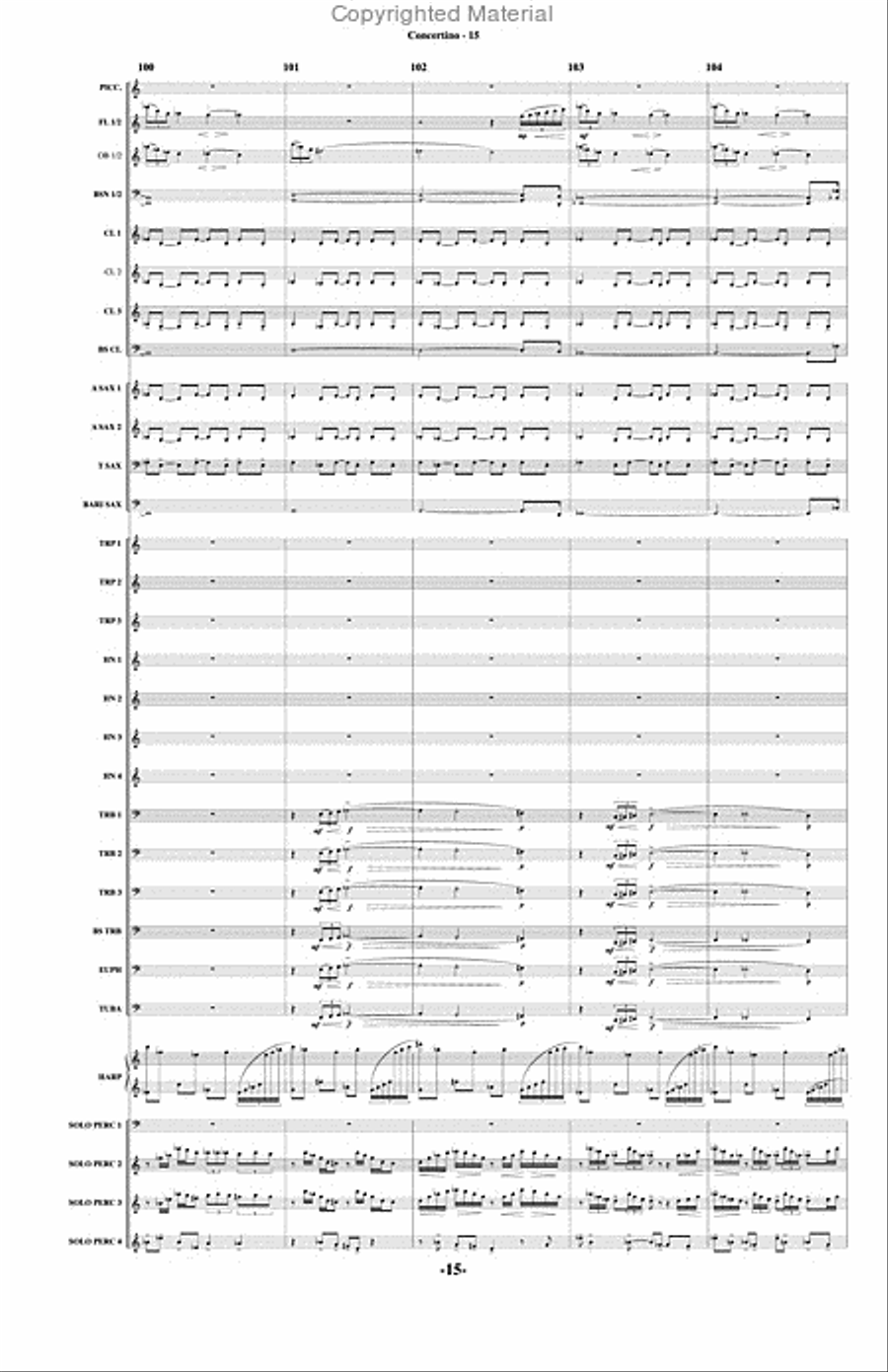 Concertino for 4 Percussion Concertino for 4 Percussion Concert Band scores gallery preview page 16