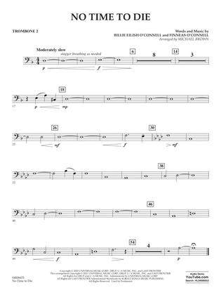 No Time to Die (from No Time To Die) (arr. Michael Brown) - Trombone 2