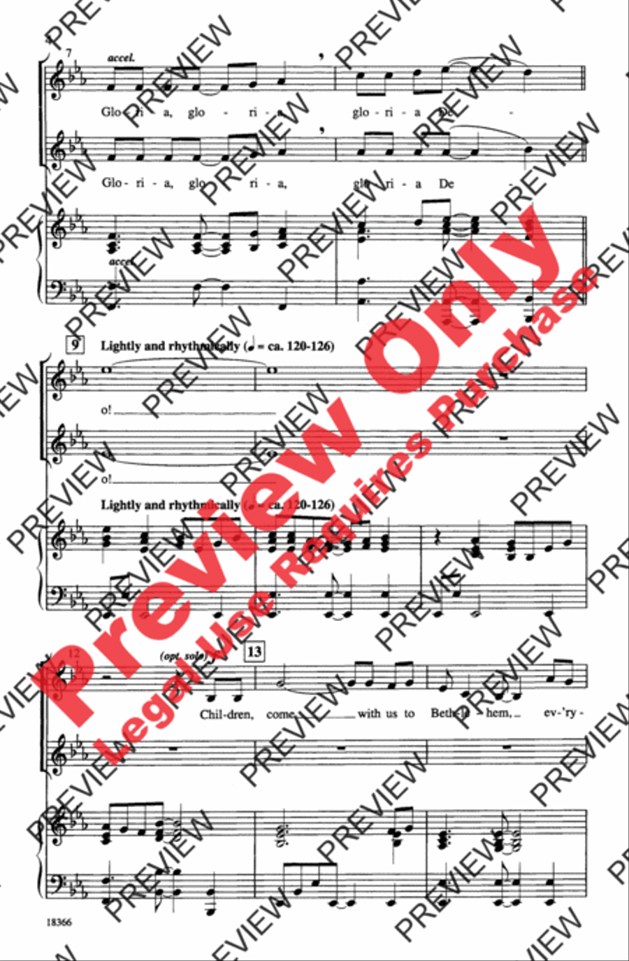 Deo! (Marching to Bethlehem) 2-Part scores gallery preview page 4