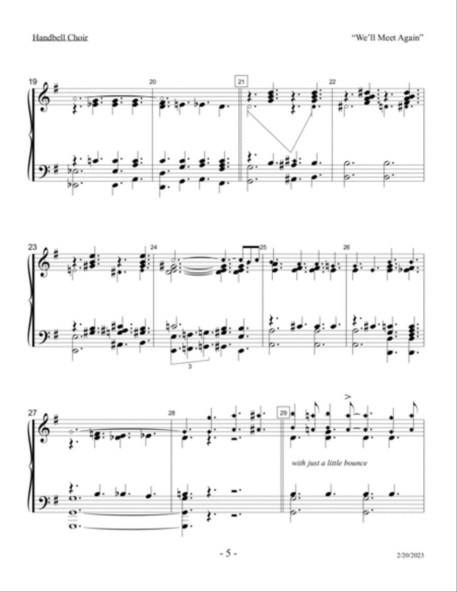 We'll Meet Again Handbell Choir scores gallery preview page 5
