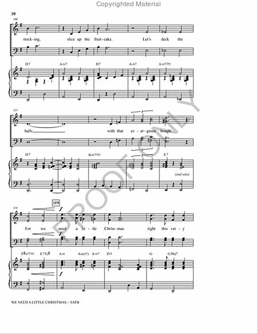 We Need a Little Christmas 4-Part scores gallery preview page 10