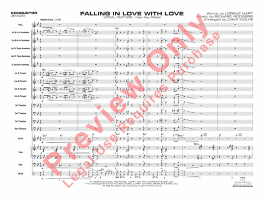 Falling in Love with Love Jazz Ensemble scores gallery preview page 4