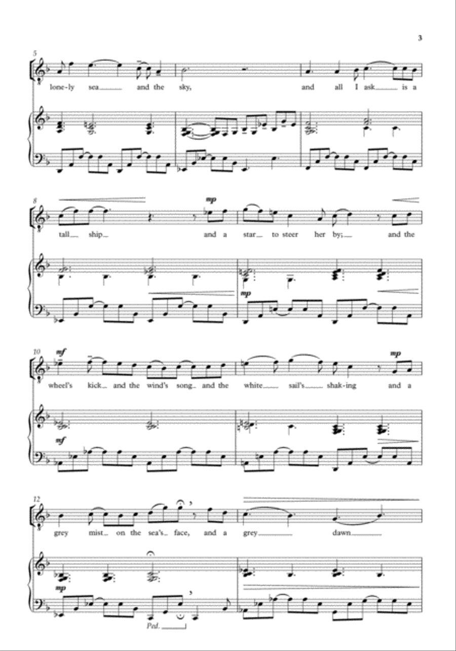 Sea Fever Choir scores gallery preview page 3