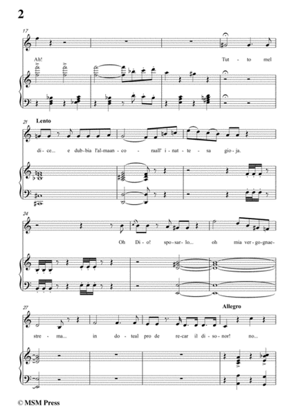 Donizetti-O,mio Fernando,from 'La Favorita',in a minor,for Voice and Piano  Digital Sheet Music