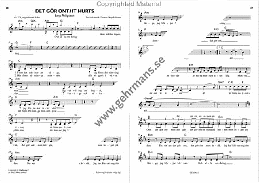 Pop 2004 Piano, Vocal, Guitar scores gallery preview page 4