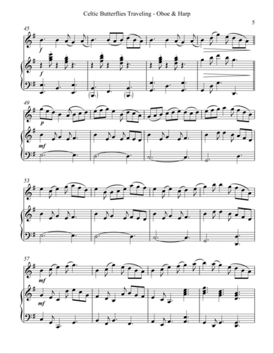 Celtic Butterflies Traveling, Duet for Oboe and Harp image number null
