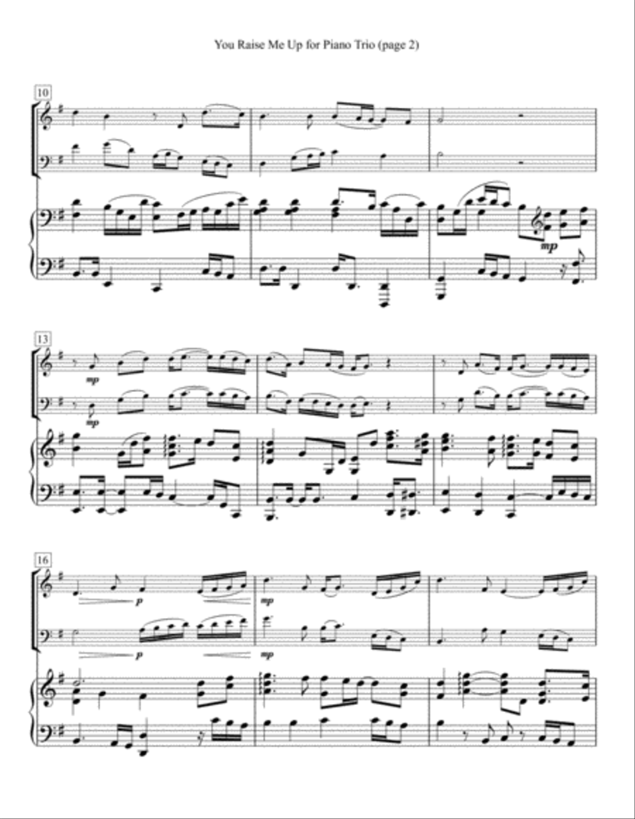 You Raise Me Up You Raise Me Up Piano Trio scores gallery preview page 2