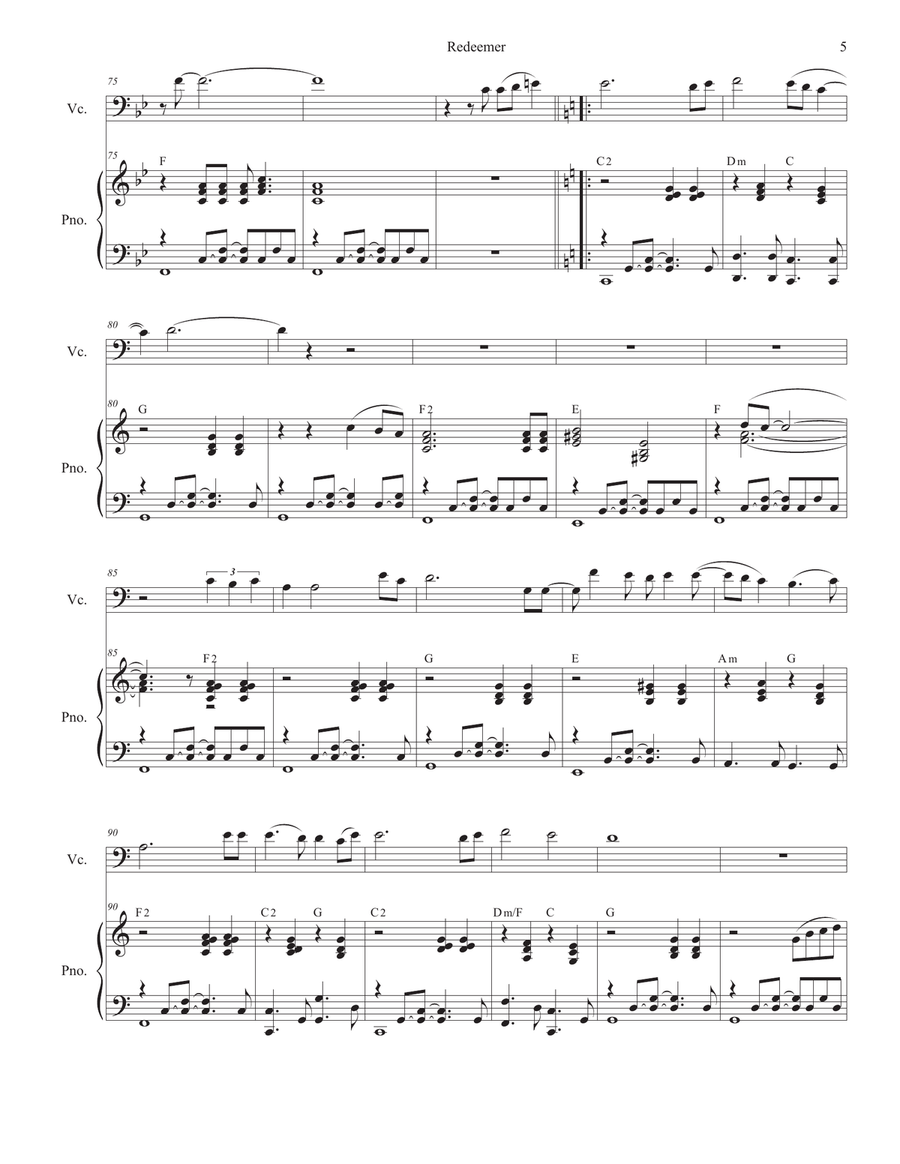 Redeemer Piano scores gallery preview page 5