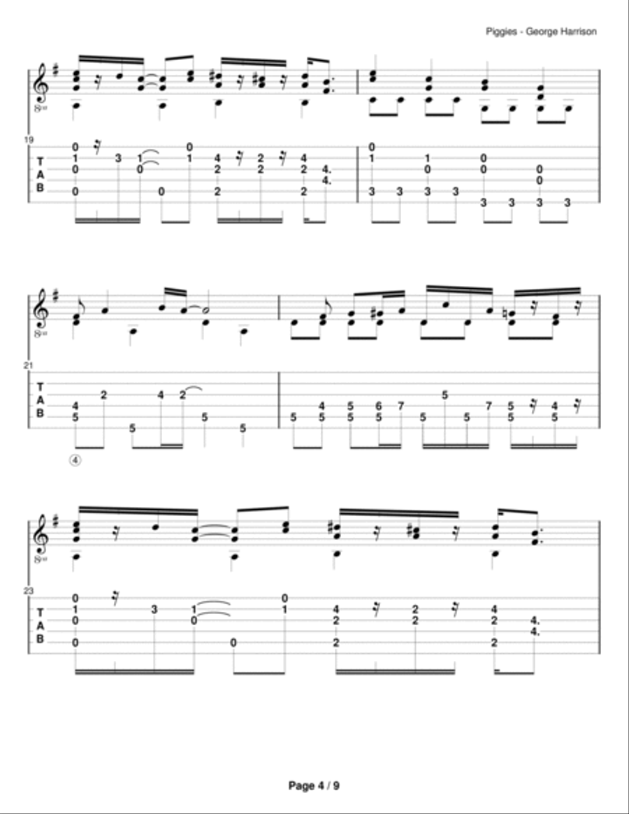 Piggies Electric Guitar scores gallery preview page 4