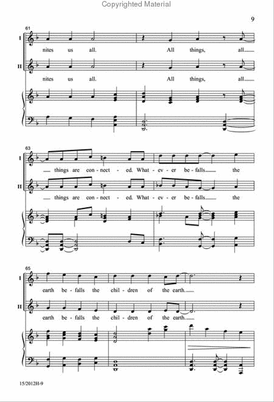 All Things are Connected 2-Part scores gallery preview page 9
