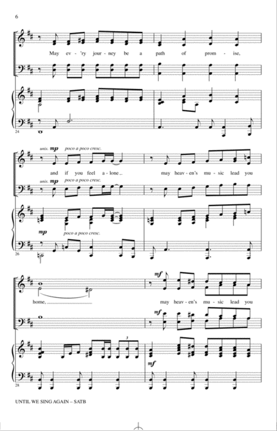 Until We Sing Again (A Musician's Blessing) 4-Part scores gallery preview page 5