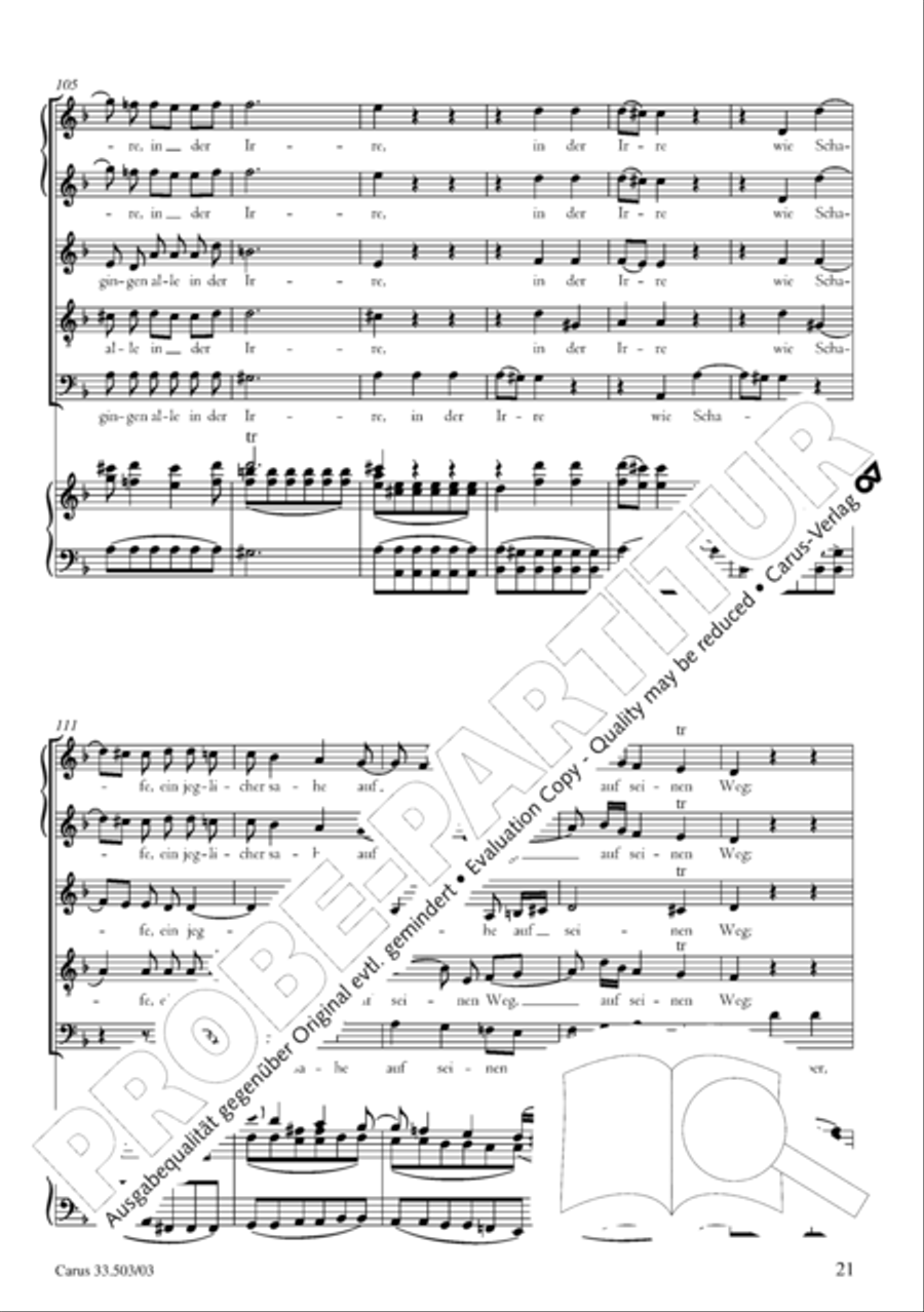 Passion according to St. Matthew (Passions-Musik nach dem Evangelisten Matthaus) SSATB scores gallery preview page 22