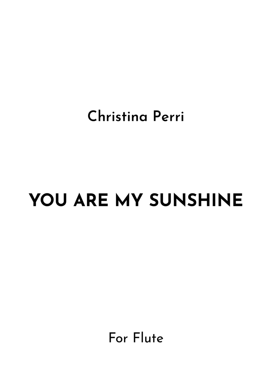 You Are My Sunshine You Are My Sunshine Flute Solo scores gallery preview page 1